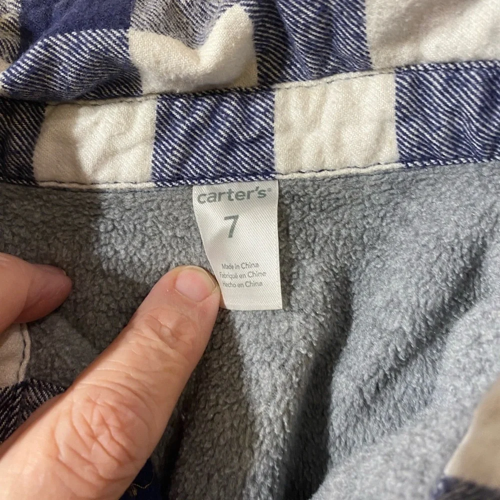 Carter’s Fleeced Lined Shirt Jacket Size 7 (FC)
